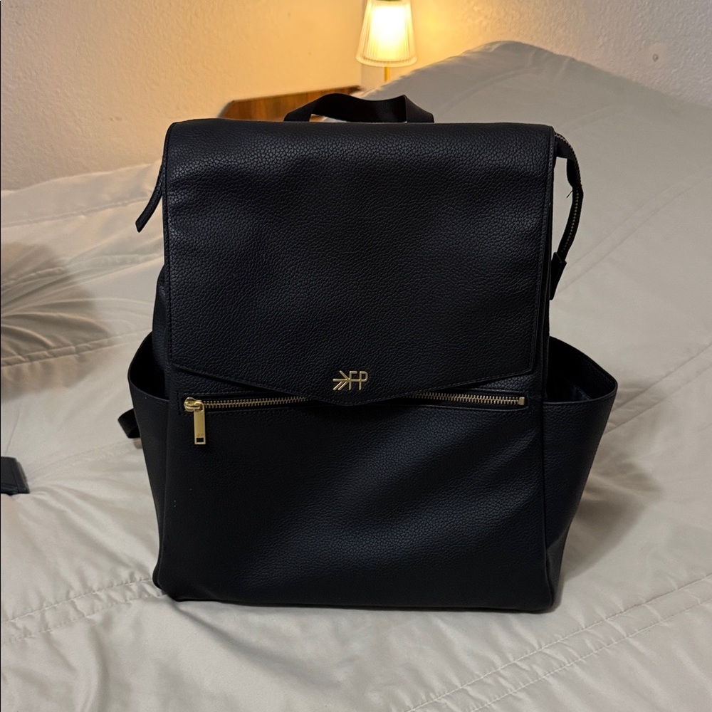 Freshly picked Black Leather Backpack large